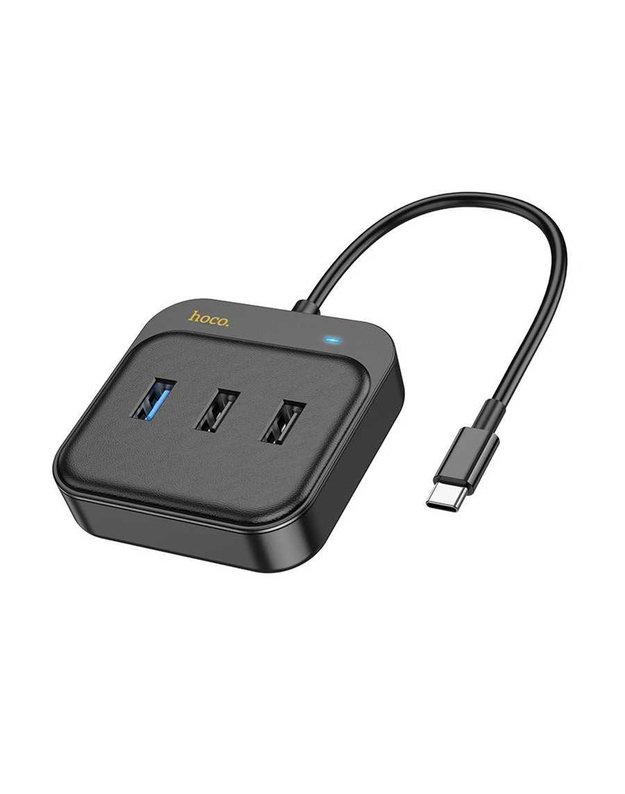 Adapteris Hoco HB36 5in1 Type-C to HDTV, USB3.0, 2x USB2.0, PD100W, juodas