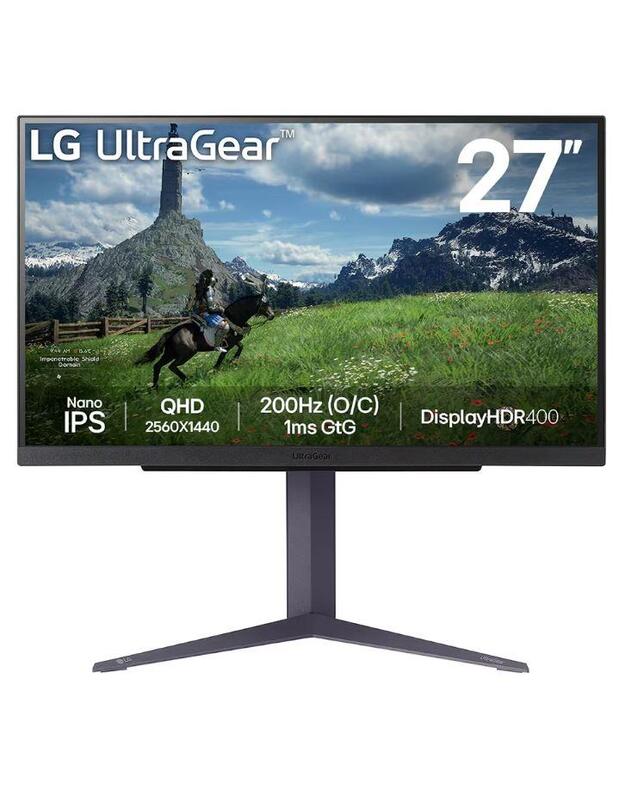 LCD Monitor|LG|27 |Panel IPS|2560x1440|16:9|180Hz|1 ms|Pivot|Height adjustable|Tilt|Colour Black|27GS85Q-B