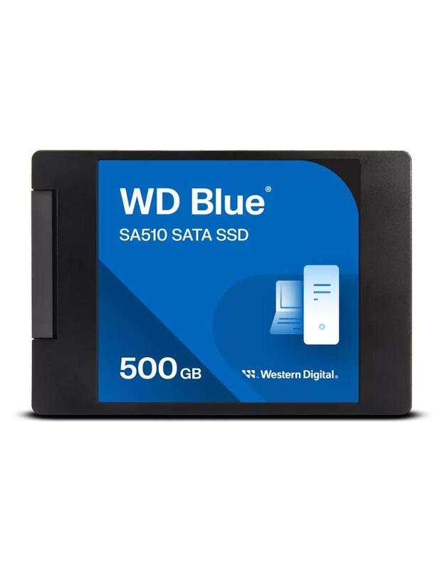 SSD|WESTERN DIGITAL|Blue SA510|500GB|SATA 3.0|Write speed 510 MBytes/sec|Read speed 560 MBytes/sec|2,5 |TBW 200 TB|MTBF 1750000 hours|WDS500G3B0A