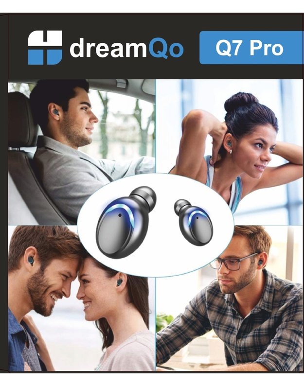 DreamQo Q7 Pro belaidės ausinės, juodos