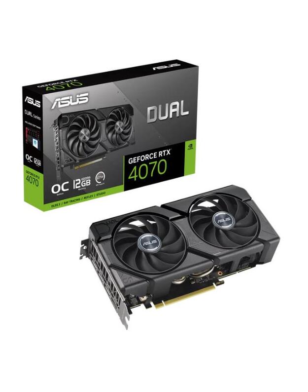 Graphics Card|ASUS|NVIDIA GeForce RTX 4070|12 GB|GDDR6|192 bit|PCIE 4.0 16x|Triple slot Fansink|1xHDMI|3xDisplayPort|DUAL-RTX4070-O12GD6-EVO