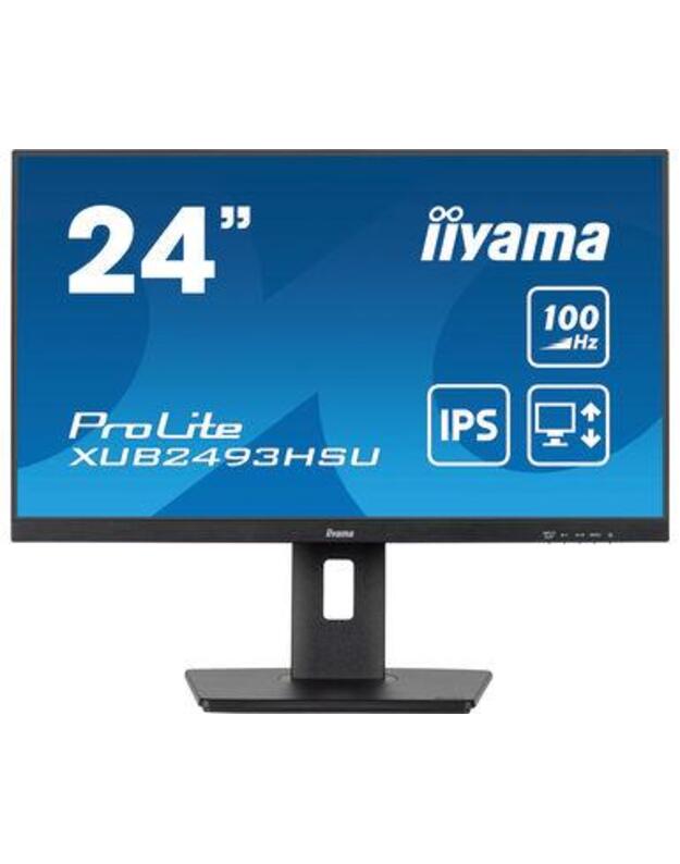 LCD Monitor|IIYAMA|23.8 |Business|Panel IPS|1920x1080|16:9|100Hz|Matte|1 ms|Speakers|Swivel|Pivot|Height adjustable|Tilt|XUB2493HSU-B6