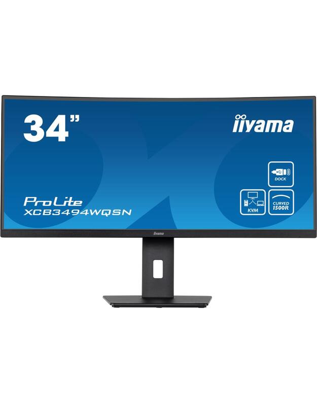 LCD Monitor|IIYAMA|XCB3494WQSN-B5|34 |Curved/21 : 9|Panel VA|3440x1440|21:9|Matte|0.4 ms|Speakers|Swivel|Height adjustable|Tilt|Colour Black|XCB3494WQSN-B5