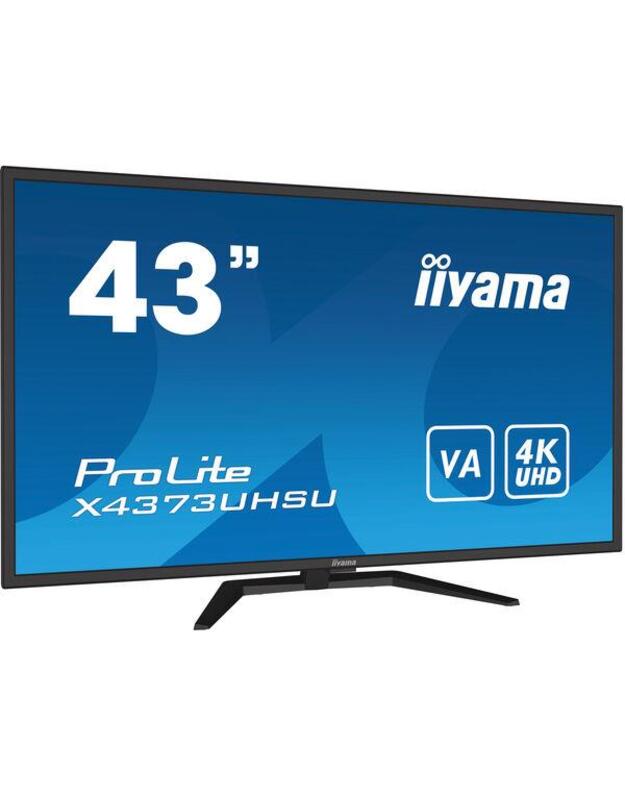 LCD Monitor|IIYAMA|43 |4K|Panel VA|3840x2160|16:9|60Hz|Matte|3 ms|Speakers|Tilt|Colour Black|X4373UHSU-B1