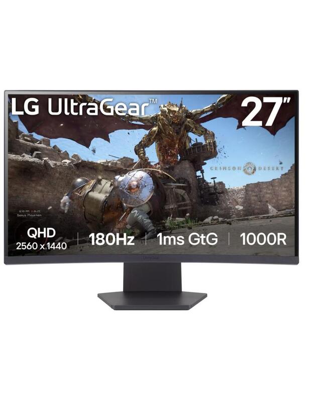 LCD Monitor|LG|27GS60QC-B|27 |Gaming/Curved|Panel VA|2560x1440|16:9|180 Hz|Matte|1 ms|Tilt|Colour Black|27GS60QC-B