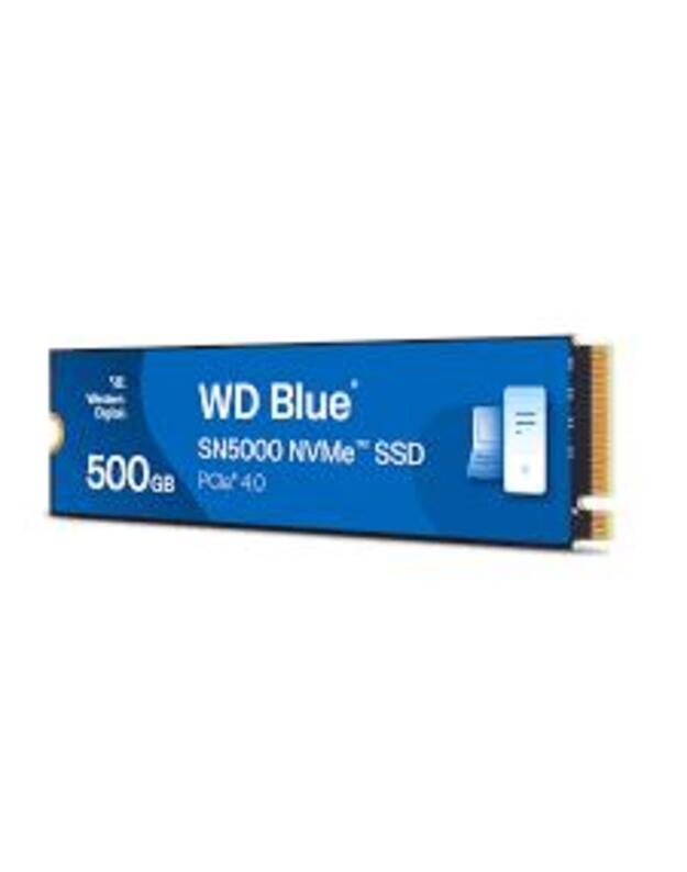 SSD|WESTERN DIGITAL|Blue SN5000|500GB|M.2|PCIe Gen4|NVMe|Write speed 4000 MBytes/sec|Read speed 5000 MBytes/sec|2.38mm|TBW 300 TB|WDS500G4B0E