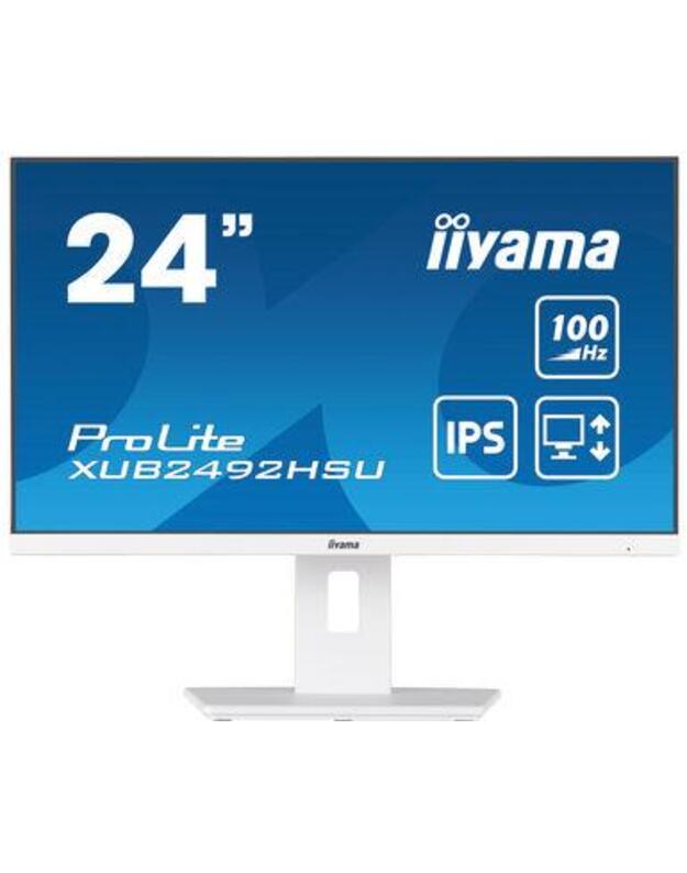 LCD Monitor|IIYAMA|23.8 |Business|Panel IPS|1920x1080|16:9|100Hz|Matte|0.4 ms|Speakers|Swivel|Pivot|Height adjustable|Tilt|XUB2492HSU-W6