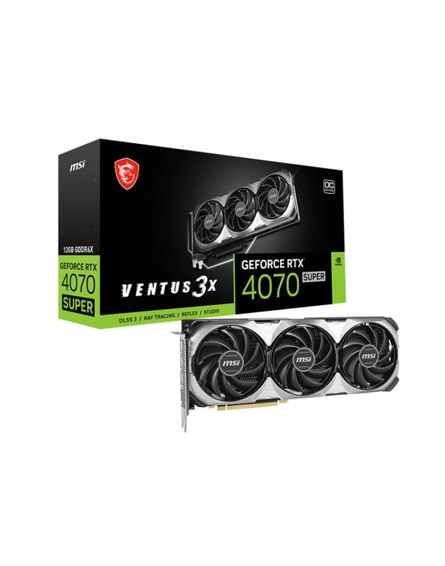 Graphics Card|MSI|NVIDIA GeForce RTX 4070 SUPER|12 GB|GDDR6X|192 bit|PCIE 4.0 16x|Triple slot Fansink|1xHDMI|3xDisplayPort|RTX4070SUPER12GVEN3XOC