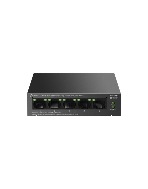 Switch|TP-LINK|LS105LP|Desktop/pedestal|5x10Base-T / 100Base-TX|PoE ports 4|LS105LP