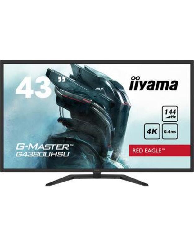 LCD Monitor|IIYAMA|43 |Gaming/4K|Panel VA|3840x2160|16:9|144Hz|Matte|0.4 ms|Speakers|Tilt|Colour Black|G4380UHSU-B1