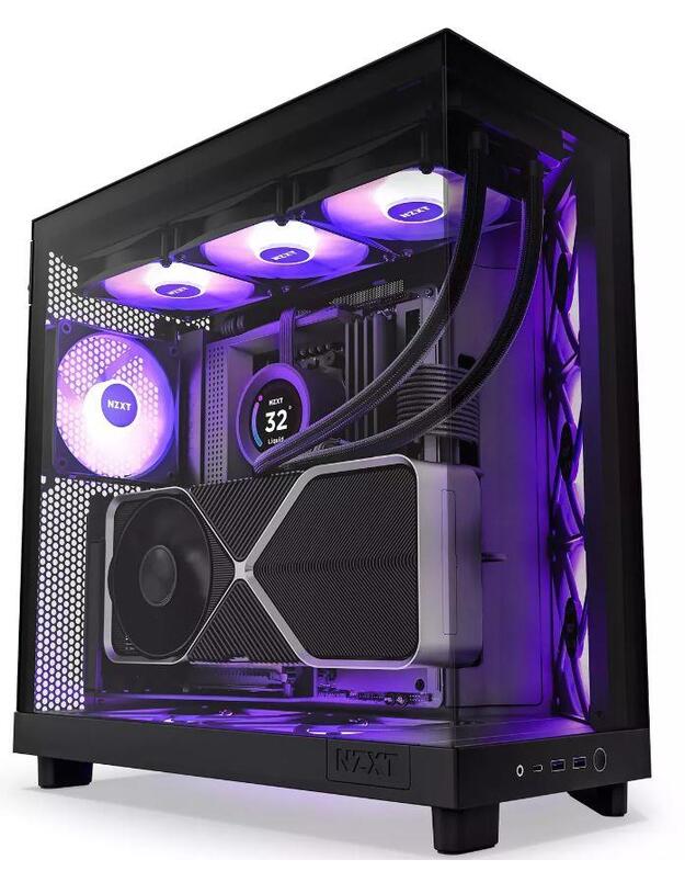 Case|NZXT|H6 Flow RGB|MidiTower|Case product features Transparent panel|Not included|ATX|MicroATX|MiniITX|Colour Black|CC-H61FB-R1