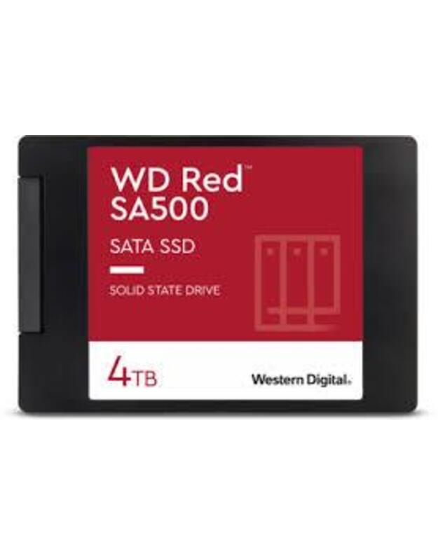 SSD|WESTERN DIGITAL|Red SA500|4TB|SATA 3.0|Write speed 520 MBytes/sec|Read speed 560 MBytes/sec|2,5 |TBW 500 TB|MTBF 1750000 hours|WDS400T2R0A