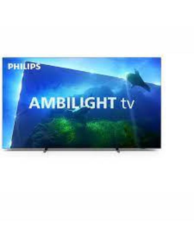 TV Set|PHILIPS|77 |OLED/Smart|3840x2160|Wireless LAN|Bluetooth|Google TV|Metallic|77OLED818/12