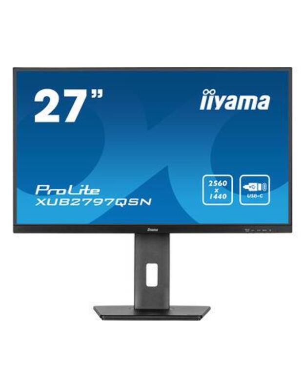 LCD Monitor|IIYAMA|27 |Business|Panel IPS|2560x1440|16:9|100Hz|Matte|1 ms|Speakers|Swivel|Pivot|Height adjustable|Tilt|Colour Black|XUB2797QSN-B1