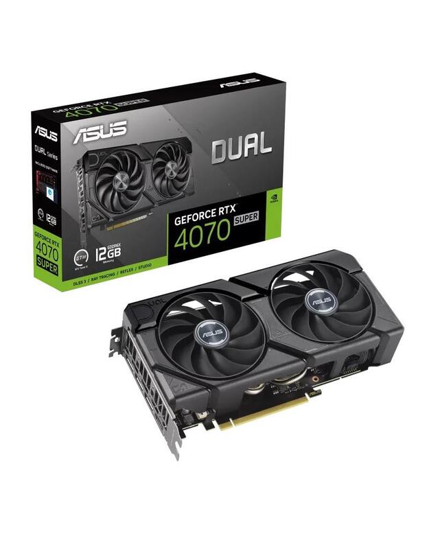 Graphics Card|ASUS|NVIDIA GeForce RTX 4070 Ti SUPER|12 GB|GDDR6X|192 bit|PCIE 4.0 16x|Dual Slot Fansink|1xHDMI|3xDisplayPort|DUAL-RTX4070S-12G-EVO