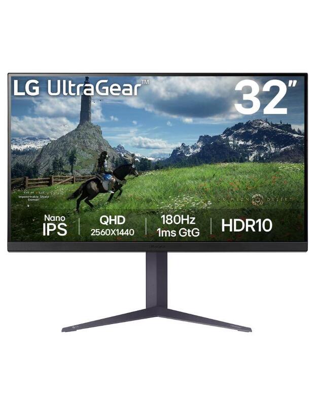 LCD Monitor|LG|31.5 |Panel IPS|2560x1440|16:9|180Hz|1 ms|Pivot|Height adjustable|Tilt|Colour Black|32GS85Q-B