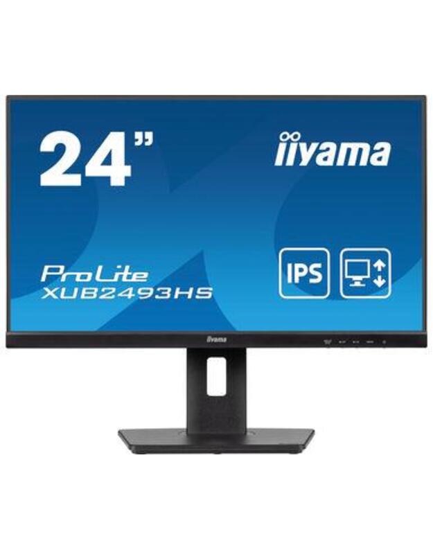 LCD Monitor|IIYAMA|23.8 |Business|Panel IPS|1920x1080|16:9|100Hz|Matte|0.5 ms|Speakers|Swivel|Pivot|Height adjustable|Tilt|Colour Black|XUB2493HS-B6