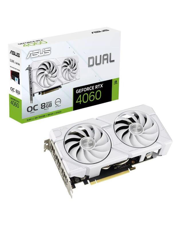 VGA PCIE16 RTX4060 8GB GDDR6/RTX4060-O8G-EVO-WHITE ASUS