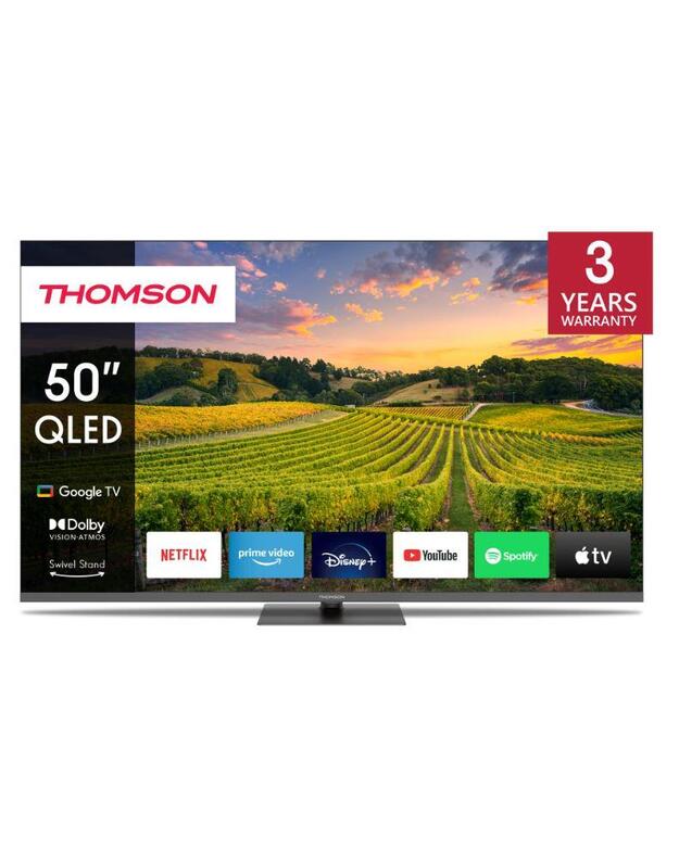 TV Set|THOMSON|50 |4K/Smart|QLED|3840x2160|Bluetooth|Google TV|50QG5C14