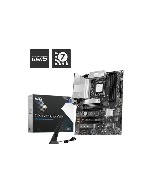 Mainboard|MSI|Intel Z890|LGA1851|ATX|Memory DDR5|Memory slots 4|1xPCI-Express 3.0 1x|2xPCI-Express 4.0 4x	|1xPCI-Express 5.0 16x|3xM.2|1xHDMI|1xDisplayPort|4xUSB 2.0|2xUSB 3.0|1xUSB-C|1xUSB-C w/Thunderbolt|3xAudio port|PROZ890-SWIFI