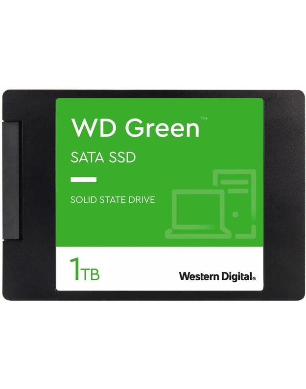 SSD|WESTERN DIGITAL|Green|1TB|SATA 3.0|SLC|Read speed 545 MBytes/sec|2,5 |MTBF 1000000 hours|WDS100T3G0A