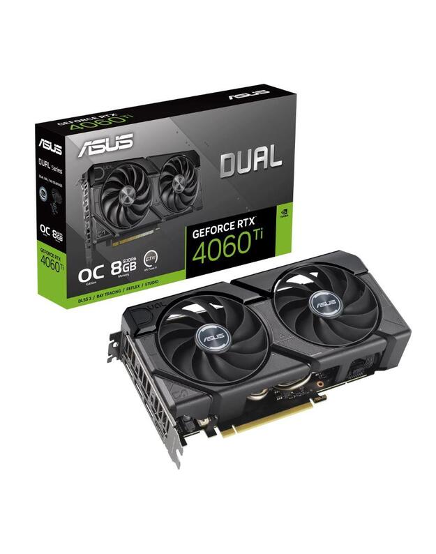 Graphics Card|ASUS|NVIDIA GeForce RTX 4060 Ti|8 GB|GDDR6|128 bit|PCIE 4.0 16x|GPU 2565 MHz|Dual Slot Fansink|1xHDMI|3xDisplayPort|DUAL-RTX4060TI-O8G-EVO