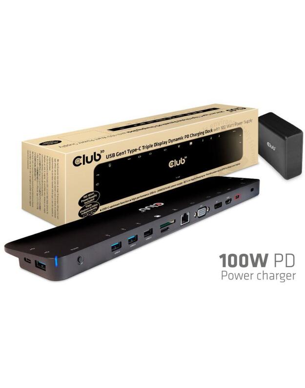 NB ACC DOCKING STATION/USB-C 100W CSV-1564W100 CLUB3D