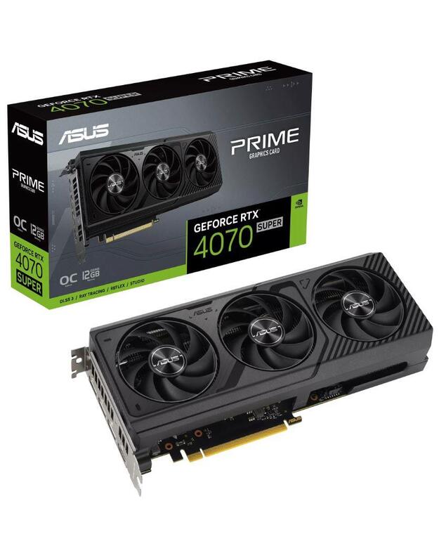 Graphics Card|ASUS|NVIDIA GeForce RTX 4070 SUPER|12 GB|GDDR6X|192 bit|Triple slot Fansink|1xHDMI|3xDisplayPort|PRIME-RTX4070S-O12G