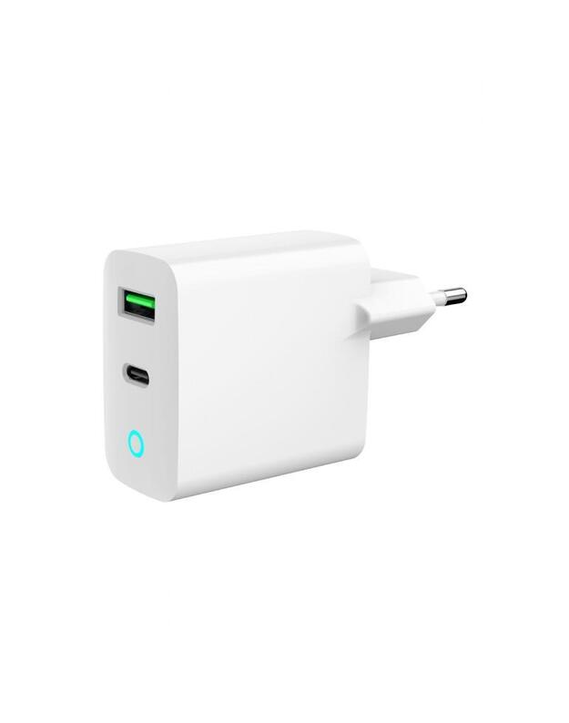 CHARGER USB 20W 2PORT/TA-UC-PDQC20L-W-01 GEMBIRD