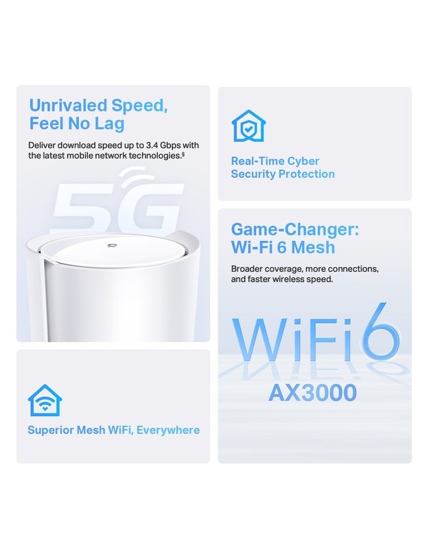 5G LTE WLAN  maršrutizatorius TP-LINK Deco X50