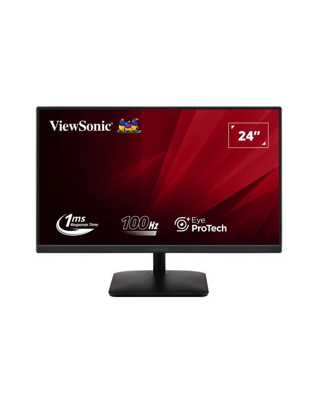 LCD Monitor|VIEWSONIC|VA2408-MHDB|23.8 |Panel IPS|1920x1080|16:9|100Hz|Matte|1 ms|Speakers|Tilt|Colour Black|VA2408-MHDB