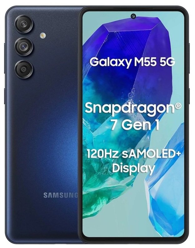 Samsung Galaxy M55 5G 128GB, juoda