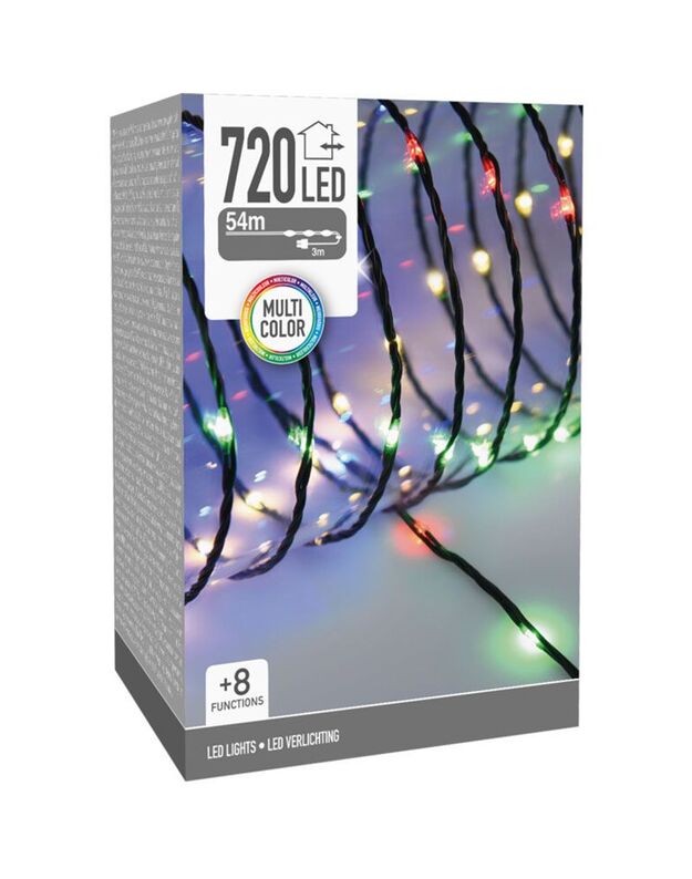 Led girlianda Christmas lights 720 LEDs, 54m, daugiaspalvė