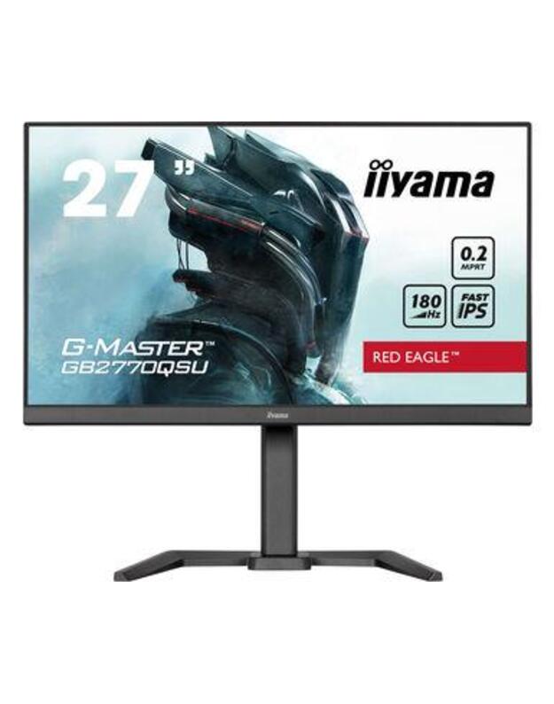 LCD Monitor|IIYAMA|27 |Gaming|Panel IPS|2560x1440|16:9|180Hz|Matte|0.2 ms|Speakers|Swivel|Pivot|Height adjustable|Tilt|Colour Black|GB2770QSU-B6