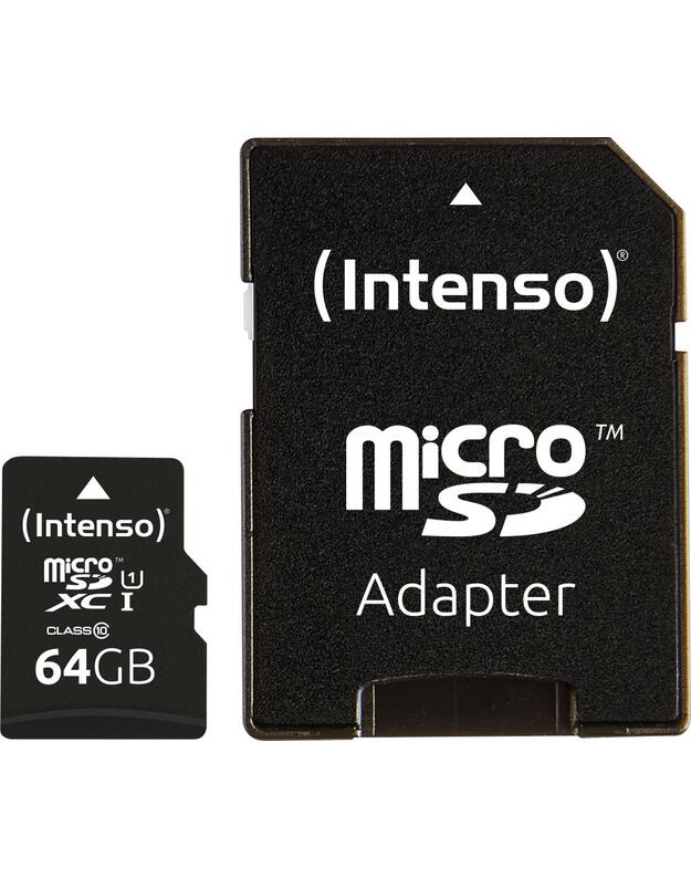 MEMORY MICRO SDXC 64GB UHS-I/W/ADAPTER 3423490 INTENSO