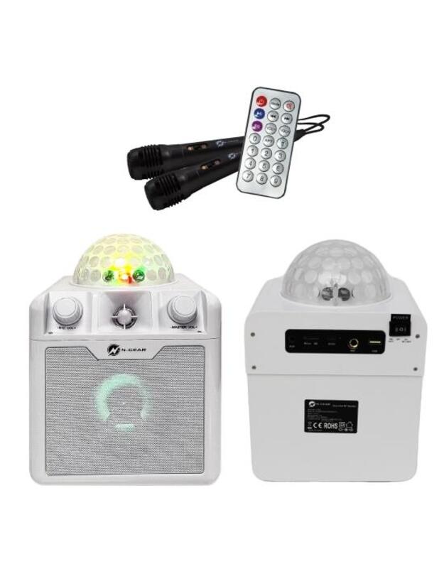 Portable Speaker|N-GEAR|DISCO BLOCK 410 WHITE|White|Wireless|Bluetooth|DISCOBLOCK410W