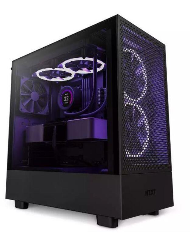 Case|NZXT|H5 Flow RGB|MidiTower|Case product features Transparent panel|Not included|Colour Black|CC-H51FB-R1