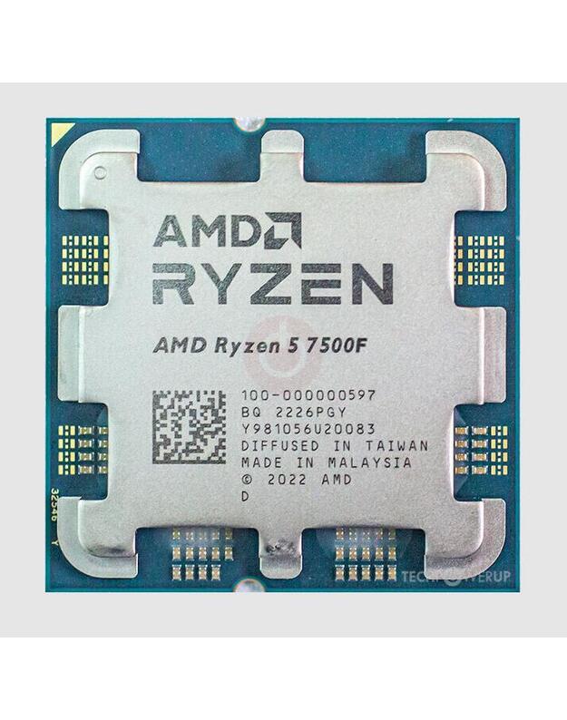 CPU|AMD|Desktop|Ryzen 5|7500F|3700 MHz|Cores 6|6MB|Socket SAM5|65 Watts|OEM|100-000000597