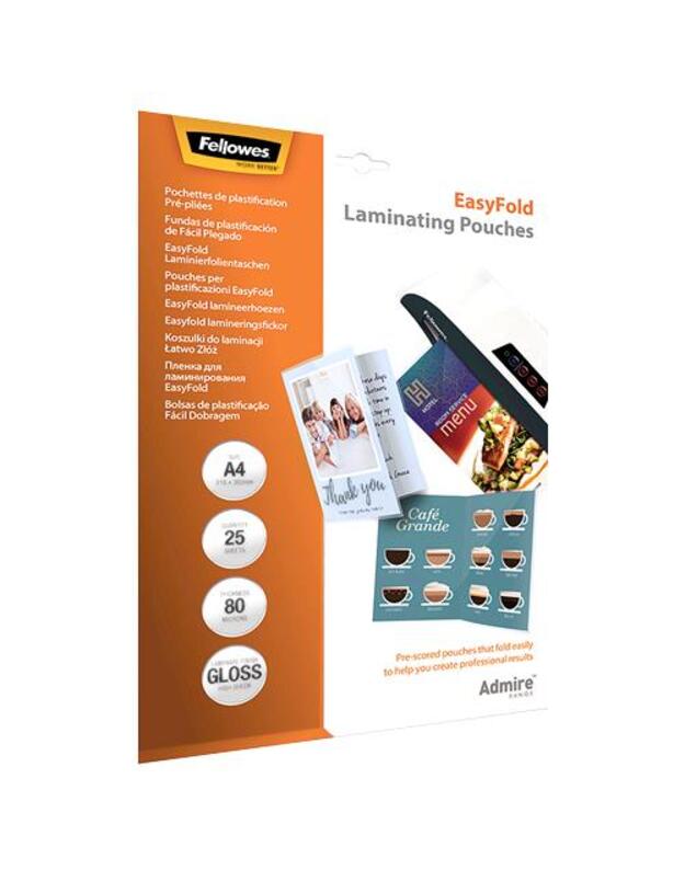 LAMINATING POUCH A4/25PCS 5601901 FELLOWES