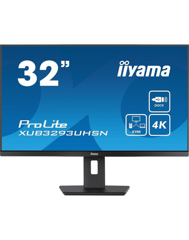 LCD Monitor|IIYAMA|XUB3293UHSN-B5|32 |4K|Panel IPS|3840x2160|16:9|Matte|5 ms|Speakers|Swivel|Height adjustable|Tilt|Colour Black|XUB3293UHSN-B5