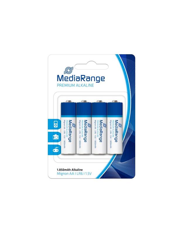 BATTERY ALKALINE AA 1.5V/4PCS MRBAT104 MEDIARANGE