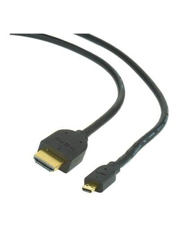 KABELIS HDMI-MICRO HDMI 1.8M/V.2.0 BLK CC-HDMID-6 GEMBIRD