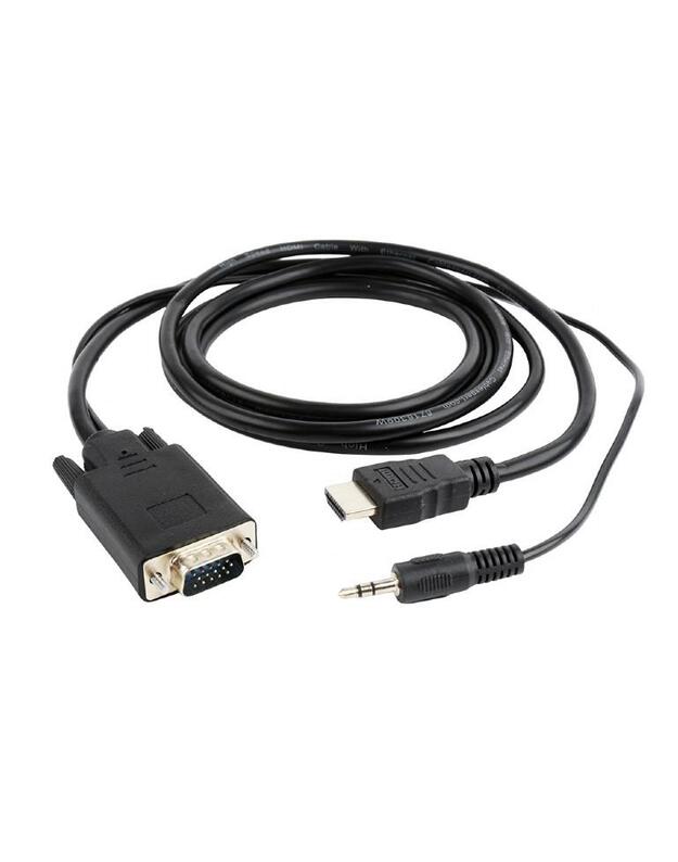 CABLE HDMI-VGA +3.5MM/1.8M A-HDMI-VGA-03-6 GEMBIRD