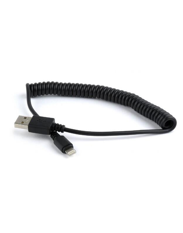 CABLE LIGHTNING TO USB2 1.5M/SPIRAL CC-LMAM-1.5M GEMBIRD