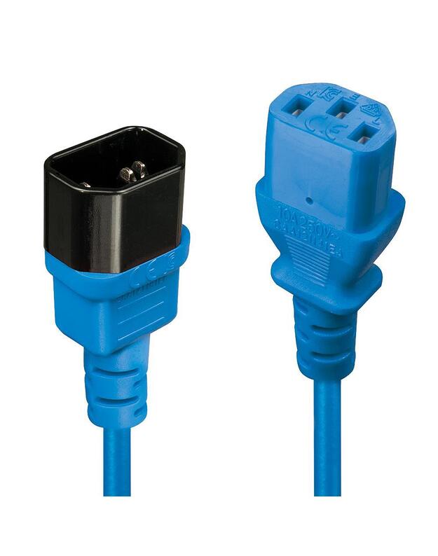 CABLE POWER IEC EXTENSION 0.5M/BLUE 30470 LINDY