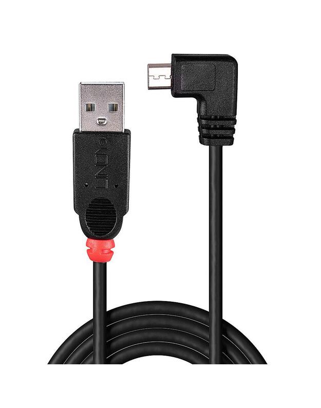 CABLE USB2 A TO MICRO-B 0.5M/90 DEGREE 31975 LINDY