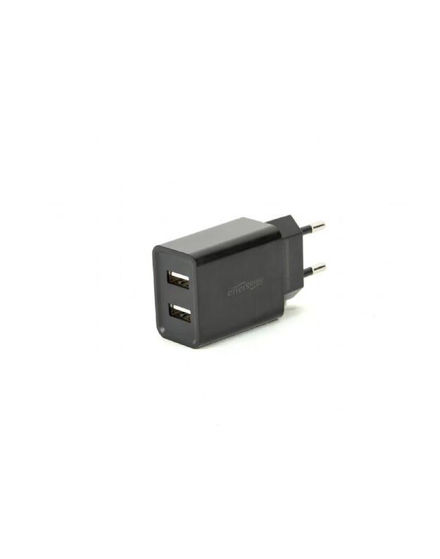 CHARGER USB UNIVERSAL BLACK/2PORT EG-U2C2A-03-BK GEMBIRD