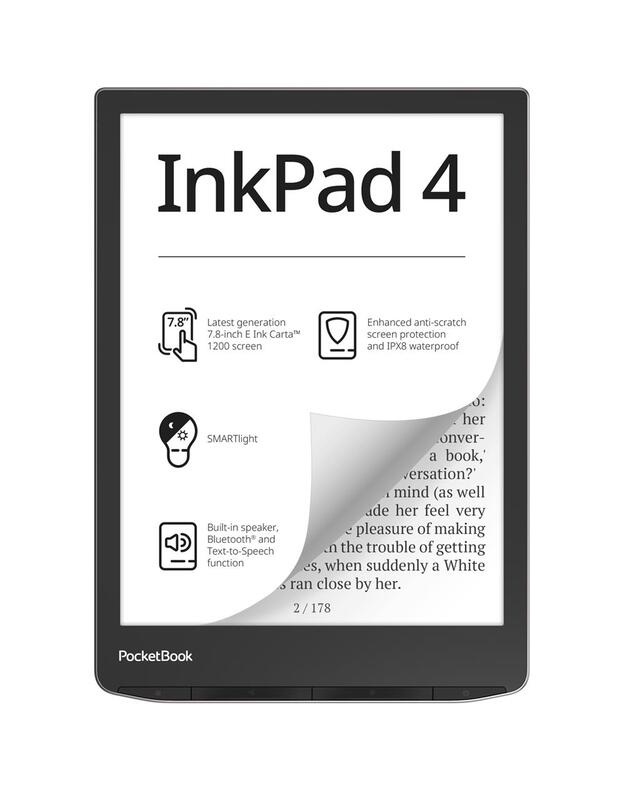 E-Reader|POCKETBOOK|InkPad 4|7.8 |1872x1404|1xAudio-Out|1xUSB-C|Micro SD|Wireless LAN|Bluetooth|PB743G-U-WW