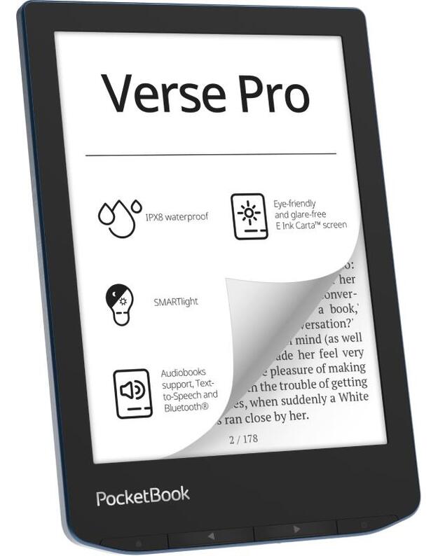 E-Reader|POCKETBOOK|Verse Pro|6 |1072x1448|1xUSB-C|Wireless LAN|Bluetooth|Azure|PB634-A-WW