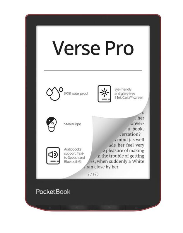 E-Reader|POCKETBOOK|Verse Pro|6 |1072x1448|1xUSB-C|Wireless LAN|Bluetooth|Red|PB634-3-WW